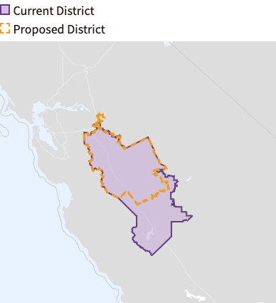13th congressional district: Map of current and proposed boundaries